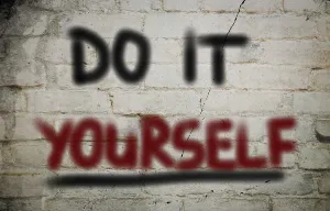 Symbolic Lettering Design Drucke: Do It Yourself Concept