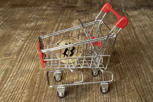 Digital Currency Symbolism Drucke: Concept Of Purchasing Cryptocurrency