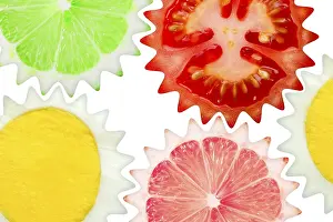 Close Up Macro Photography Drucke: Conceptual citrus group