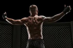 Mixed Martial Arts Image Drucke: Conceptual image of a kickboxer