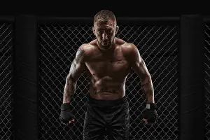 Fitness Studio Athlete Drucke: Conceptual image of a kickboxer