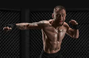 Martial Arts Warrior Drucke: Conceptual image of a kickboxer