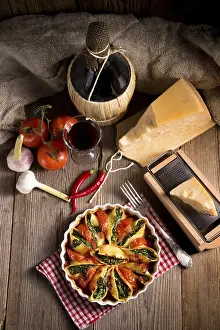 Leafy Vegetable Dishes Drucke: Conchiglioni