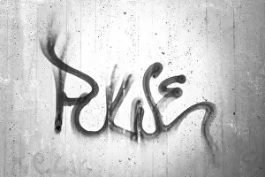 Abstrakte Kunst Drucke: Betonmauer-Textur mit Graffiti.