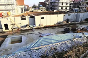 Civil Engineering Projects Drucke: Concrete work on a construction site