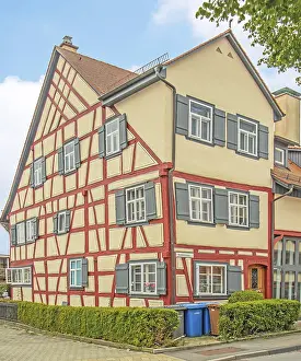 German Half Timbered Houses Drucke: Constance-Wollmatingen
