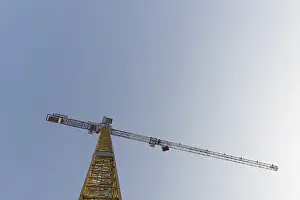 Construction Crane Drucke: Construction Crane Against Blue Sky