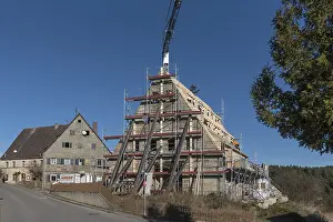 Historic Cowshed Construction Drucke: Construction of flats in a historic cowshed