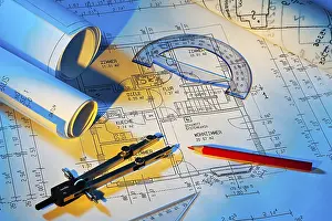 Residential Building Plans Drucke: Construction plan for a residential building