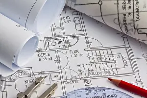 European Construction Projects Drucke: Construction plan for a residential building