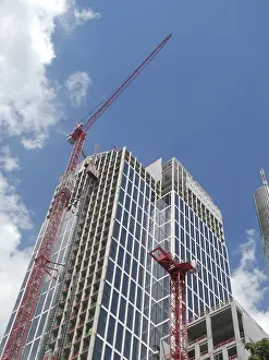 Frankfurt Am Main Cityscape Drucke: Construction site, construction industry