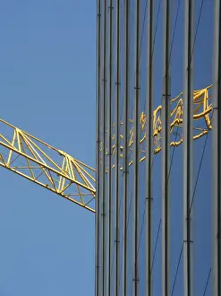 Contemporary Cityscape Photography Drucke: Construction site, construction industry