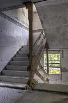 Home Construction Drucke: Construction site for a dwelling house