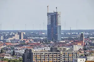 Berlin Construction Site Drucke: Construction site of the Estrel Tower
