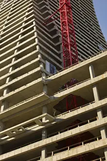 Contemporary Architecture Style Drucke: Construction site of modern building - inner structure