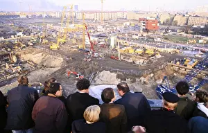 German Federal Republic Construction Work Drucke: Construction site overview Potsdamer Platz