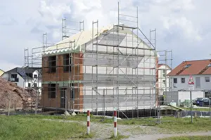 Construction Site Drucke: Construction site, shell, house construction