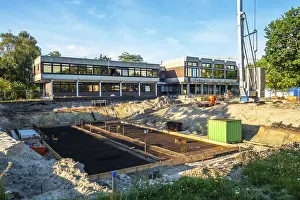 Historic Town Centre Europe Drucke: Construction site, start of structural work