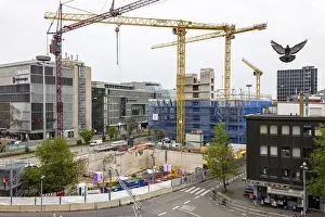 Construction Site In Stuttgart Drucke: Construction site in Stuttgart