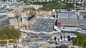 Stuttgart 21 Project Drucke: Construction site at Stuttgart Central Station