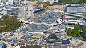 Stuttgart 21 Project Drucke: Construction site at Stuttgart Central Station