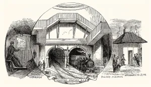 Thames Tunnel Construction Drucke: Construction of the Thames Tunnel, London, 1843