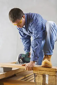 Safety Goggles Drucke: Construction worker