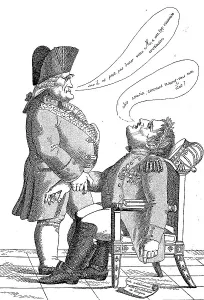 Napoleon Bonaparte Depiction Drucke: The Consultation, Mocking the Hundred Days