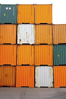 Uninhabited Port Area Drucke: Container - containers