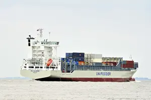 Freight Transport Germany Drucke: Container vessel Ida Rambow, IMO No