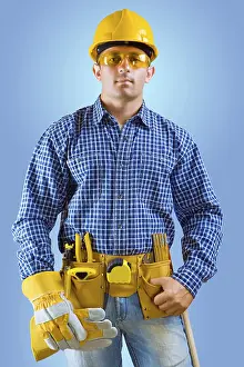 Construction Worker Portrait Drucke: A contractor