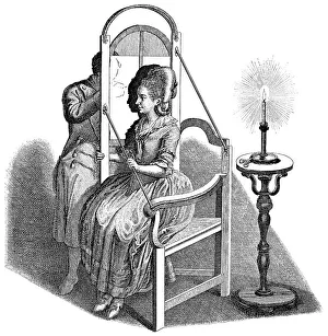 Women In History Prints Drucke: Contraption for making silhouettes