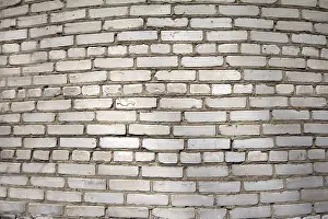 Close Up Of A Brick Wall Drucke: Convex brick wall close up