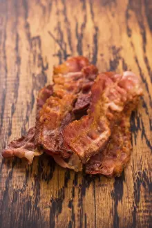 Unhealthy Food Options Drucke: Cooked Bacon Strips