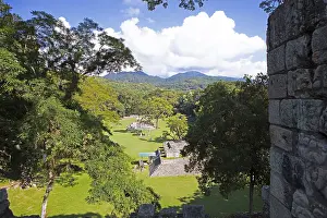 Rainforest Jungle Ruins Drucke: Copan Archaeological Site
