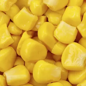 Organic Product Photography Drucke: Corn Cereals Vegetables from above square