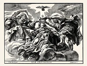 Catholic Tradition Drucke: The Coronation of the Virgin, 1633