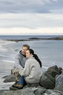 Scandinavian Leisure Activity Drucke: Couple at Giske