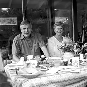 Summer Food Photography Drucke: Couple having breakfast
