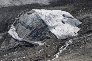 Climate Change Image Drucke: Covered snow of the WeiBseeferner