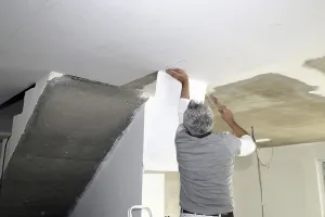 Construction Site Worker Drucke: Craftsman (painter) for wallpapering work