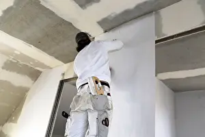 Construction Site Worker Drucke: Craftsman (painter) for wallpapering work
