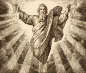 Biblical Scripture Illustration Drucke: The Creation of Light, Old Testament