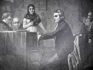 Ludwig Van Beethoven Drucke: The creation of the Moonlight Sonata