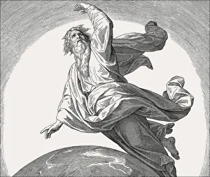 Biblical Scripture Illustration Drucke: Creation of the Sky, Old Testament