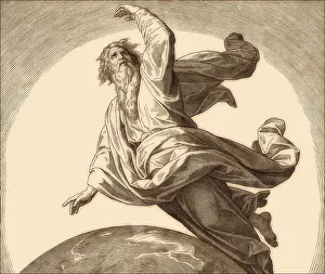 Bible Scripture Illustration Drucke: Creation of the Sky, Old Testament