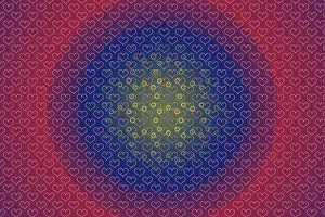 Symbolic Heart Shape Image Drucke: Creative abstract heart pattern background texture
