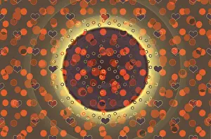 Symbolic Heart Shape Image Drucke: Creative abstract heart pattern background texture