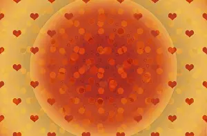 Symbolic Heart Shape Image Drucke: Creative abstract heart pattern background texture