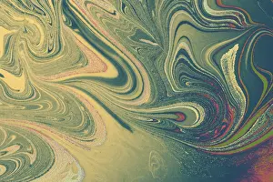 Ornate Decorative Pattern Drucke: Creative ebru art background with abstract paint